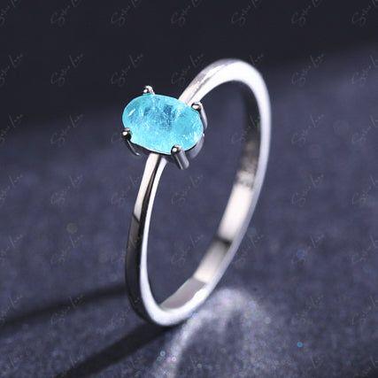 Turquoise tourmaline sterling silver ring