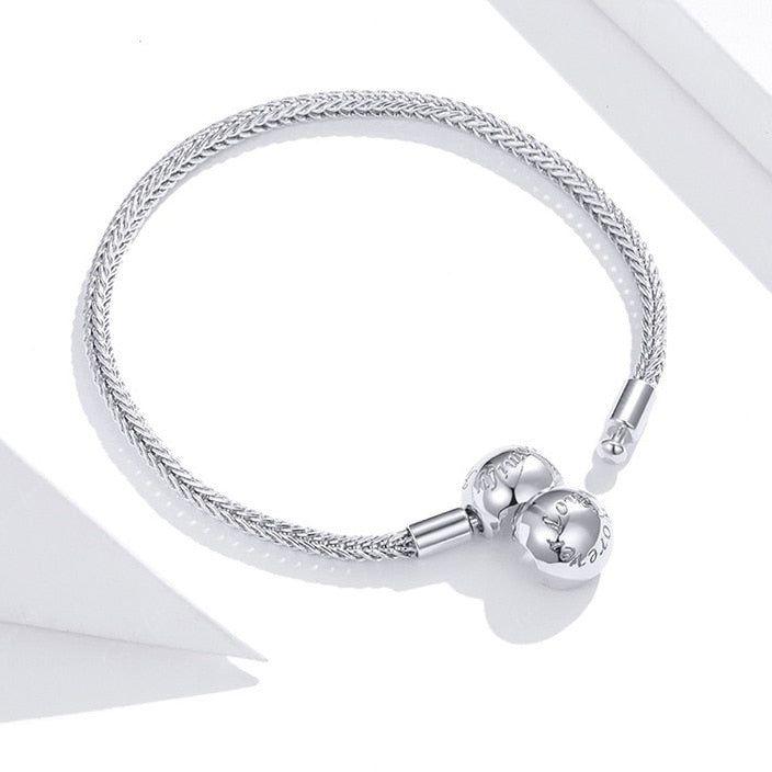 Soft chain sterling silver bracelet for charms