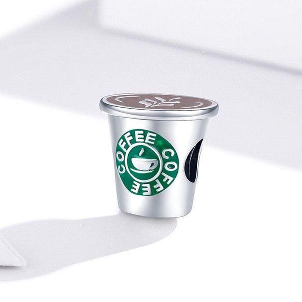 coffee cup bead charm