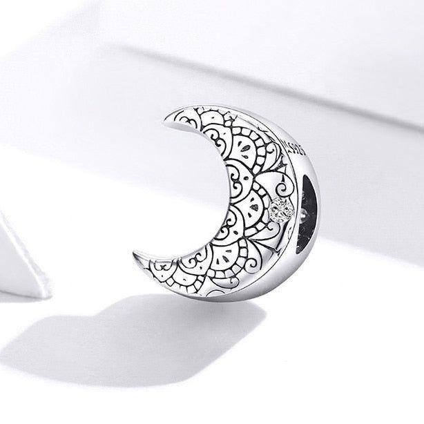 crescent moon bead charm