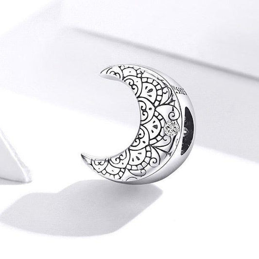crescent moon bead charm