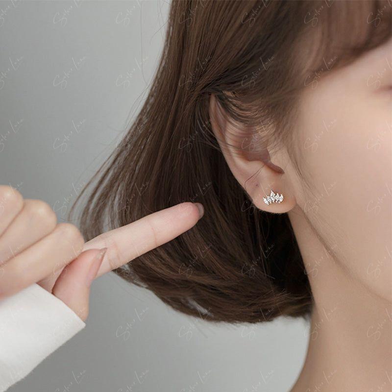 screw back lotus earrings