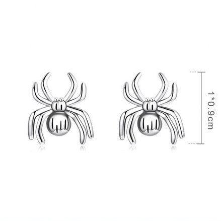 Sterling silver spider sterling silver stud earrings