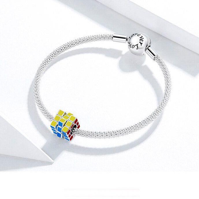 rubik cube bead charm