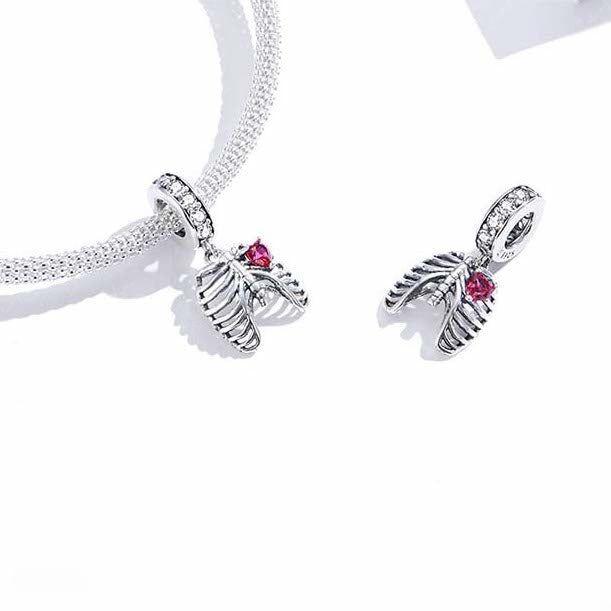rib cage pendant charm
