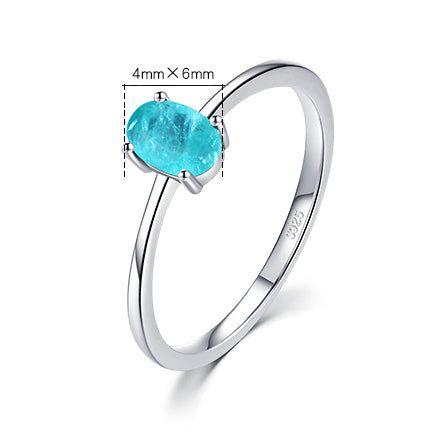 Turquoise tourmaline sterling silver ring