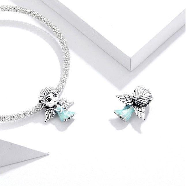 snow angel bead charm