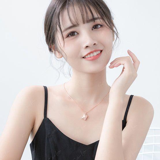 Valentine love letter silver pendant