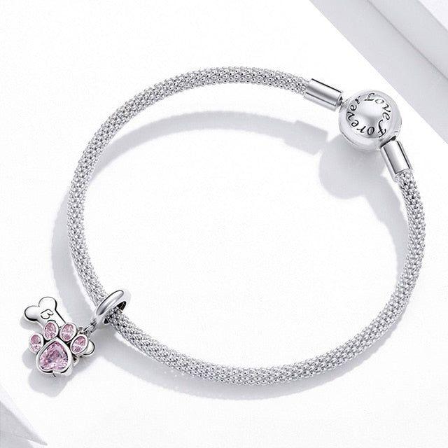 paw pendant charm for bracelet