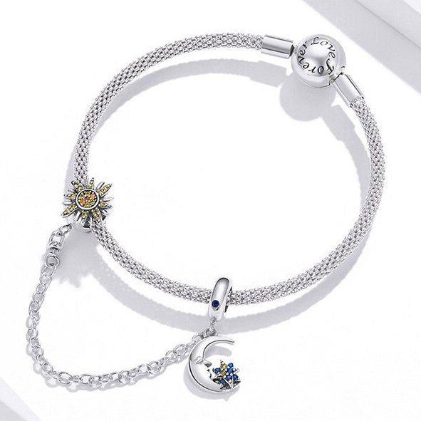 sun and moon charm for bracelet