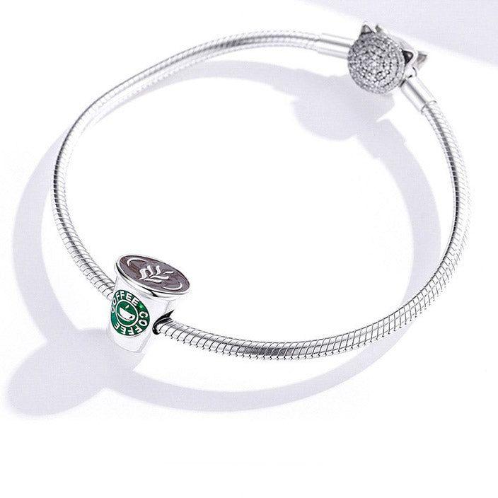 coffee cup bead charm