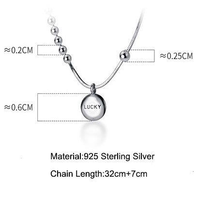 Lucky charm sterling silver choker necklace