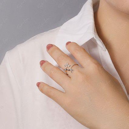 adjustable leaves wrap ring