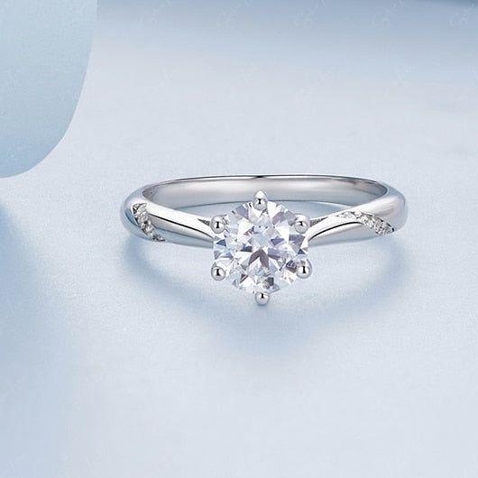 Moissanite engagement ring