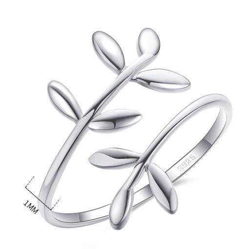 adjustable leaves wrap ring