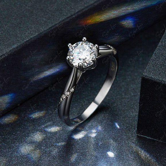 Moissanite engagement ring