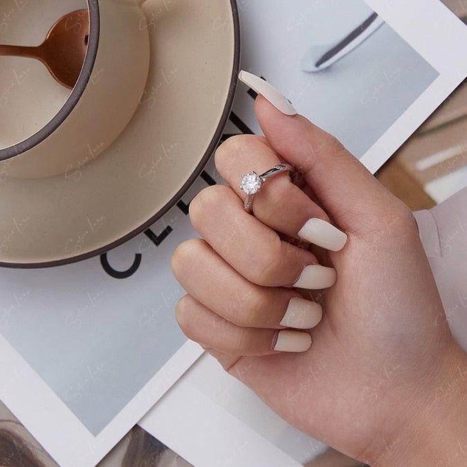 Moissanite engagement ring