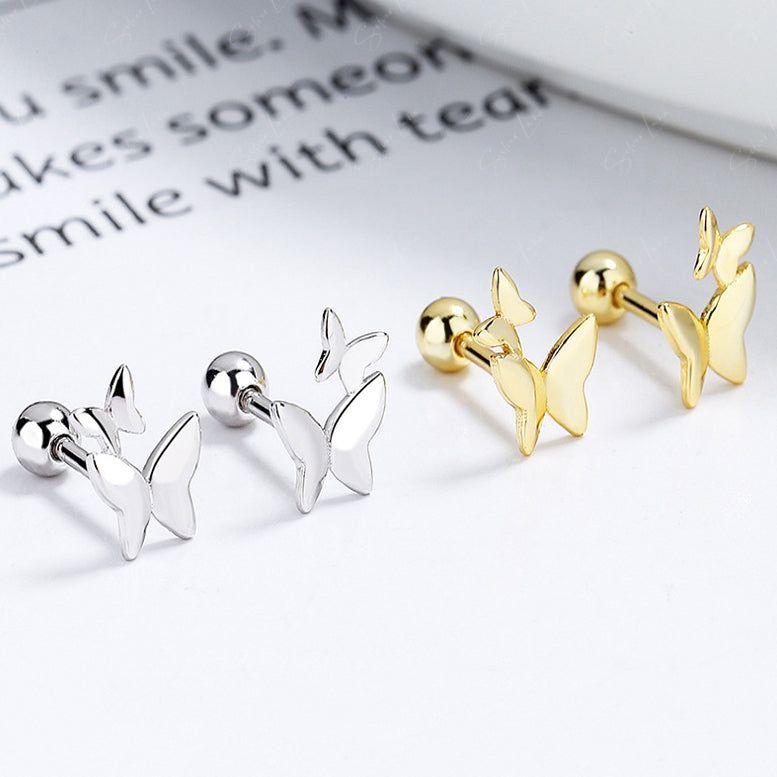 cute butterfly stud earrings