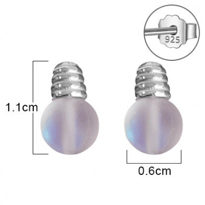 Light bulb sterling silver stud earrings
