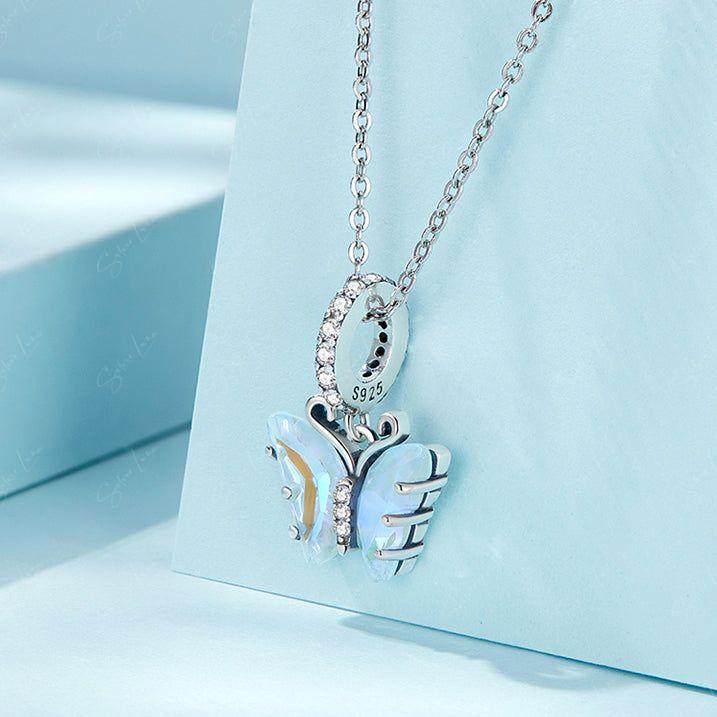 crystal butterfly pendant