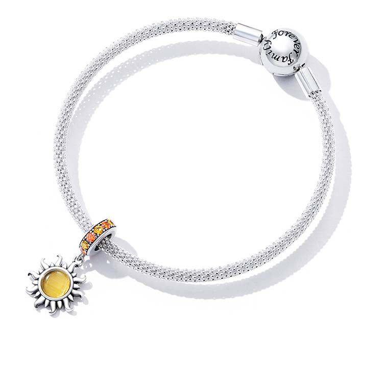 golden sun dangle charm for bracelet