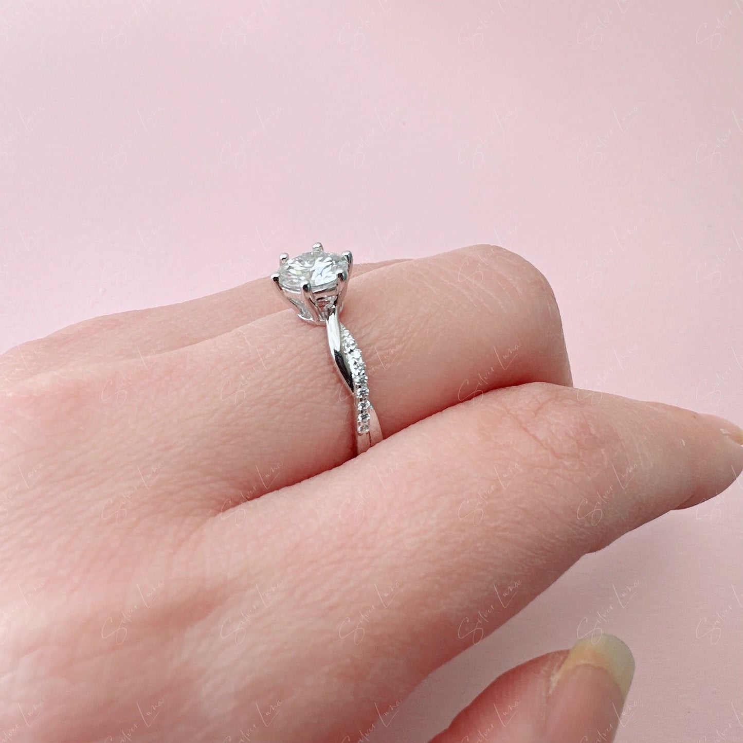 moissanite engagement ring