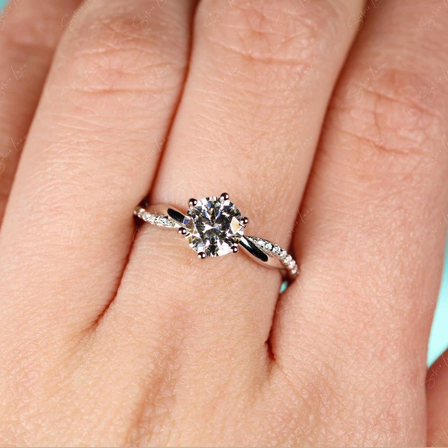 moissanite engagement ring