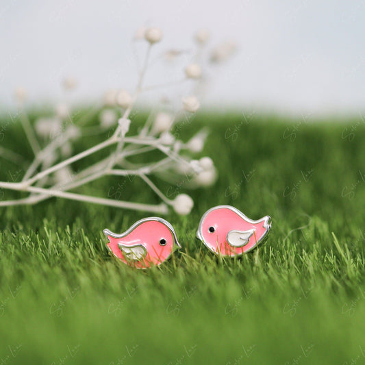 cute bird stud earrings