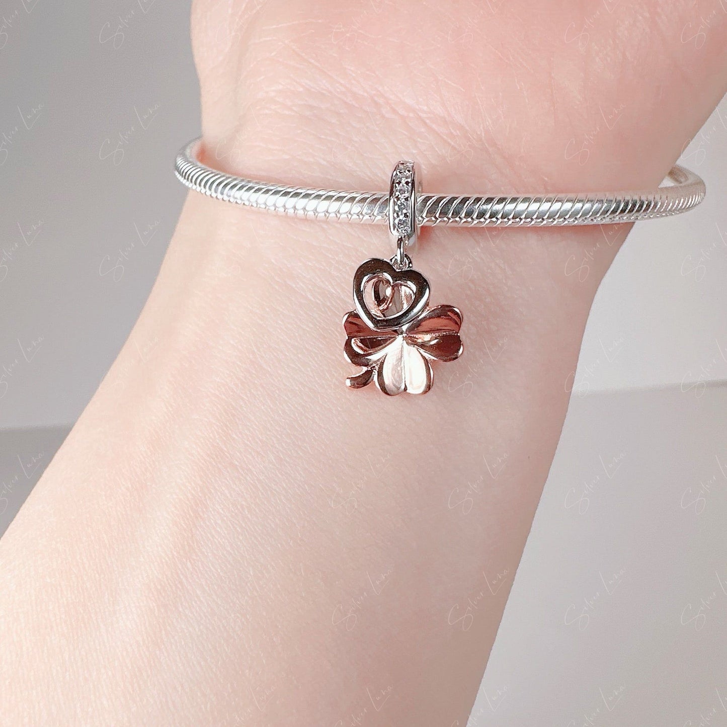 four leaf clover dangle charm