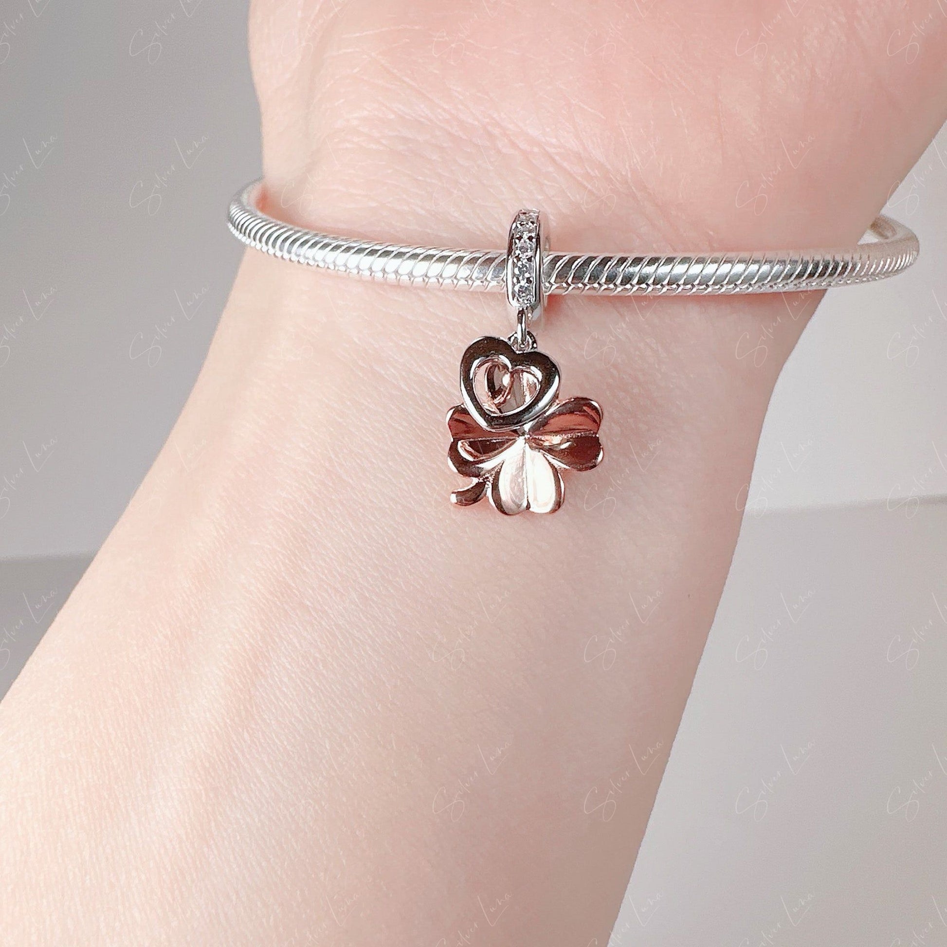 four leaf clover dangle charm