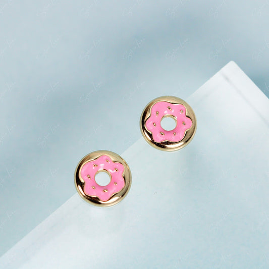 Donut stud earrings