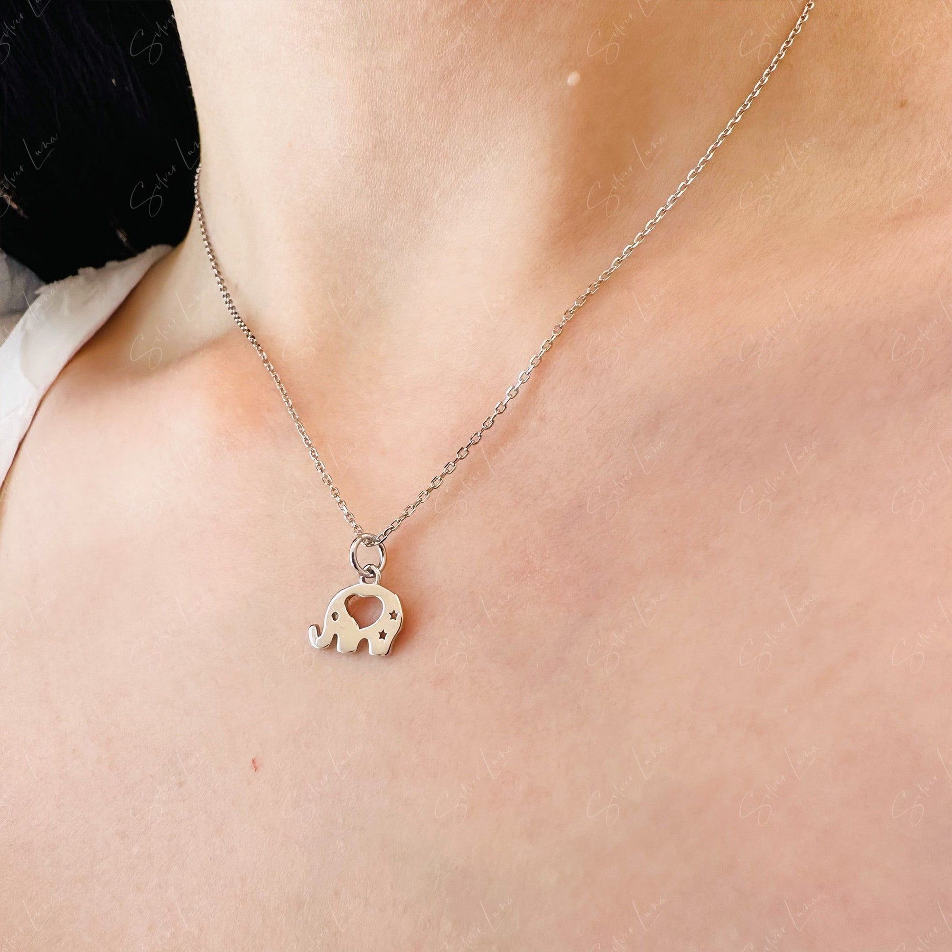 cute elephant pendant necklace