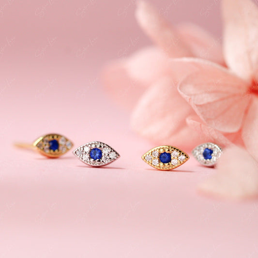 evil eye stud earrings