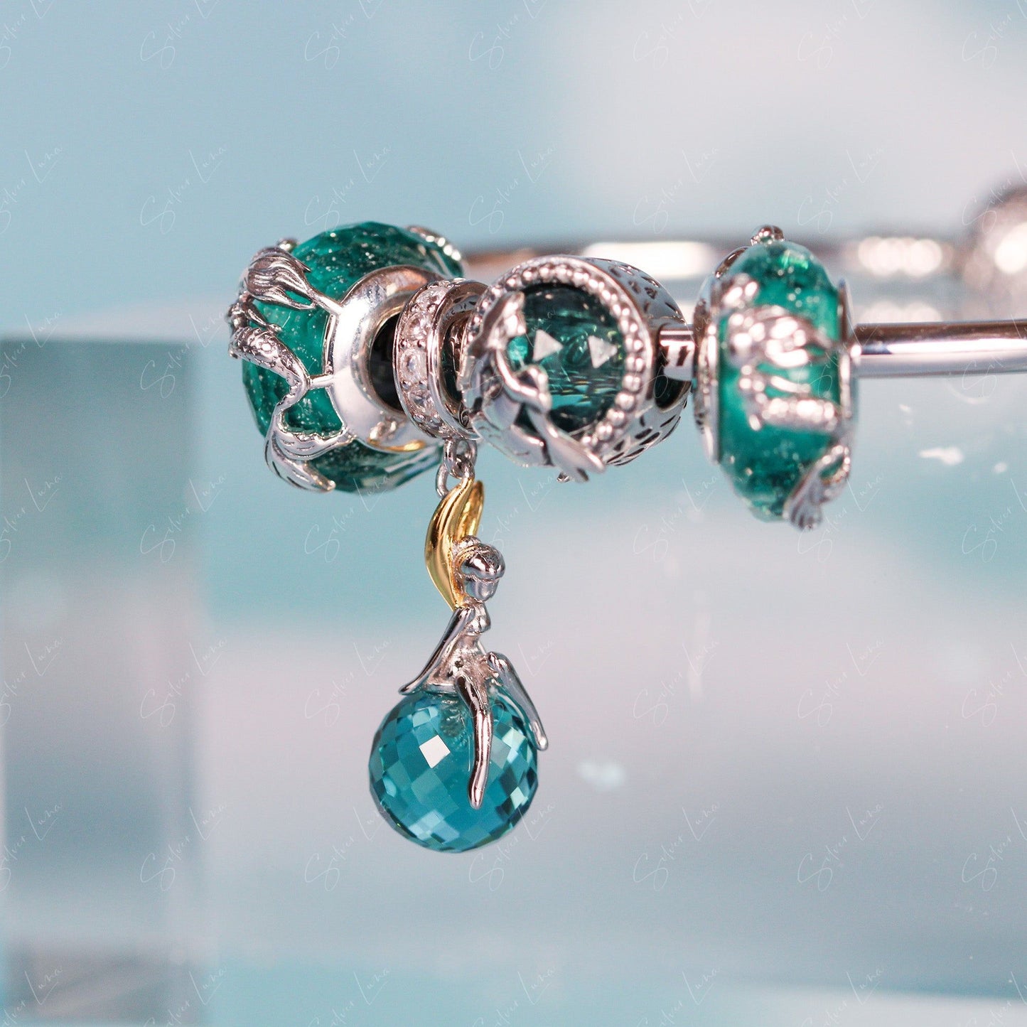 mystic fairy crystal ball pendant charm