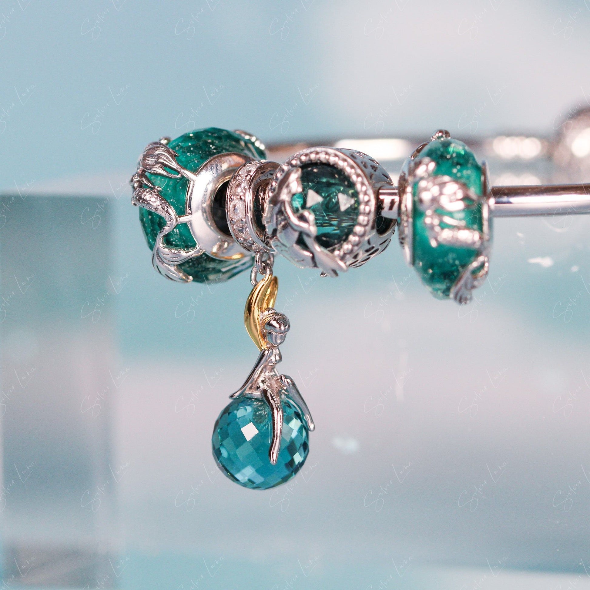 mystic fairy crystal ball pendant charm