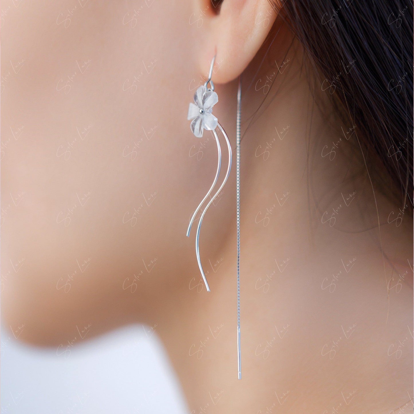 cherry blossom flower earrings