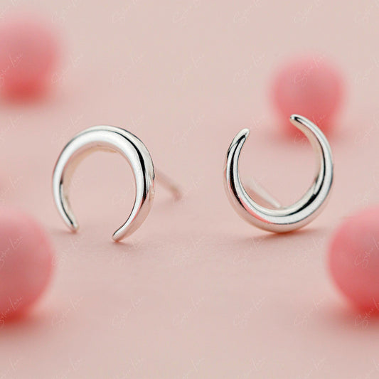 moon stud earrings
