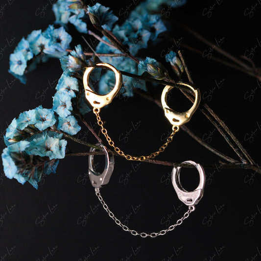 handcuffs hoop earrings