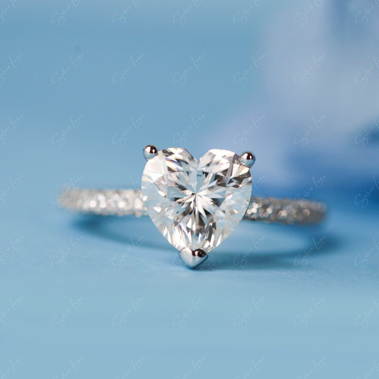 heart moissanite ring