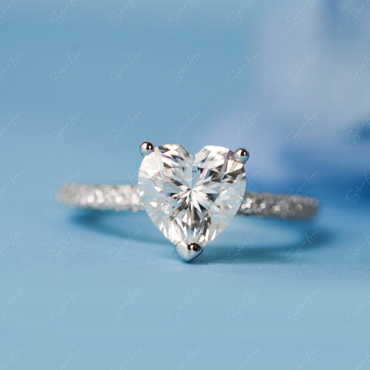 heart moissanite ring