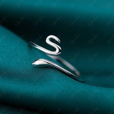 Dainty snake wrap adjustable sterling silver ring
