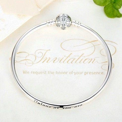 snowflake bangle bracelet for charm