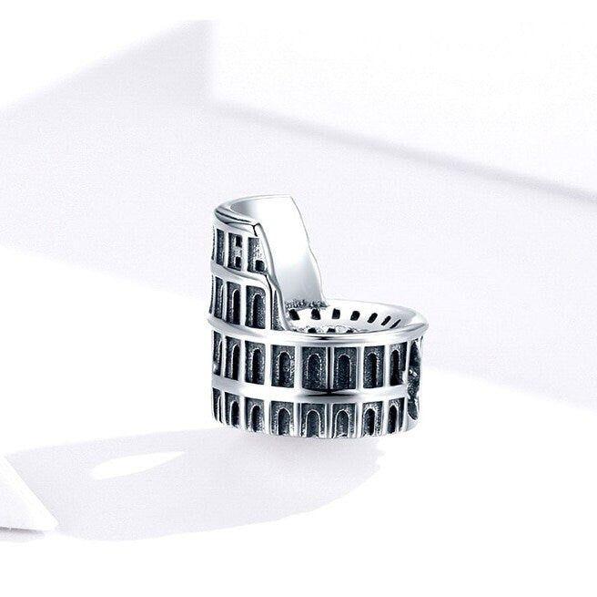colosseum sterling silver bead charm for bracelet