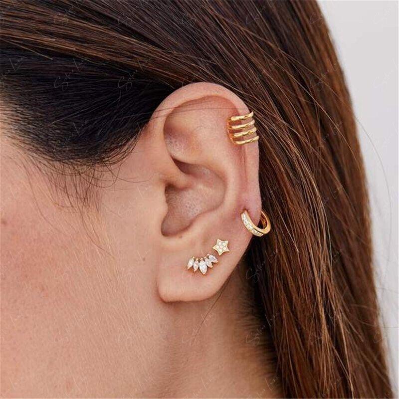 screw back lotus earrings