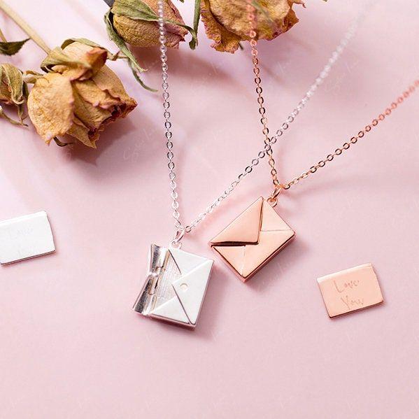 Valentine love letter necklace