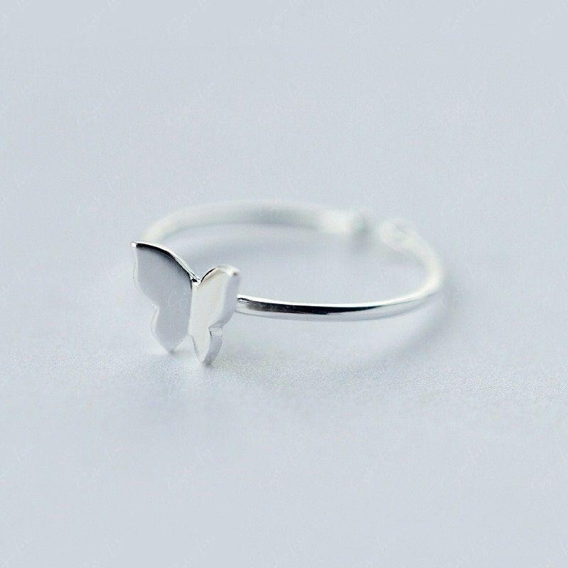 butterfly silver ring