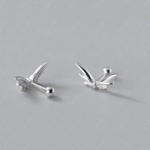 bat screw back stud earrings