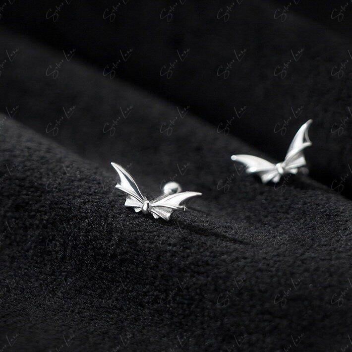 bat screw back stud earrings