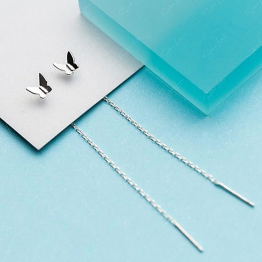 butterfly threader earrings