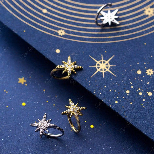 starbursts non piercing ear cuffs